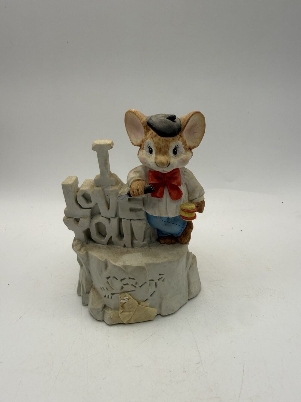 I LOVE YOU Mouse Capers 1994 San Francisco Music Box Company Figurine *